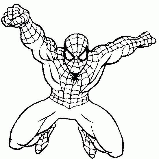 Coloriage Spiderman Facile gratuit à imprimer