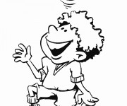 Coloriage Jeune gar&ccedil;on dribble le ballon