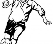 Coloriage Joueur de Foot Professionnel