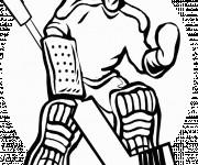 Coloriage Joueur de Hockey Adulte