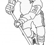Coloriage Joueur de Hockey sur Glace