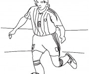 Coloriage Messi Joueur de foot de Barcelone