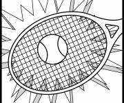 Coloriage Smash raquette de tennis