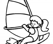 Coloriage Sport de Mer