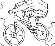 Coloriage Sport extrême cycliste,