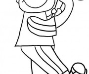 Coloriage Sportif humoristique