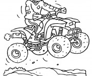 Coloriage Sportif sur Quad