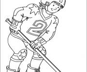 Coloriage un hockeyeur professionnel