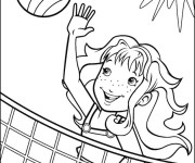 Coloriage Volley Beach sur La Plage