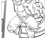 Coloriage et dessins gratuit Avengers Hulk vecteur à imprimer