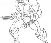 Coloriage Super Héro Wolverine Fiction