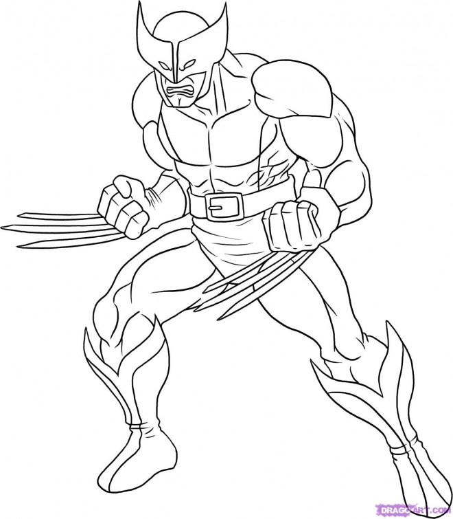 Coloriage et dessins gratuits Super Héro Wolverine Fiction à imprimer