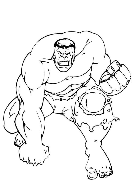 Coloriage et dessins gratuits Super Héros Hulk Géant à imprimer