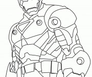 Coloriage Super H&eacute;ros Marvel Iron Man