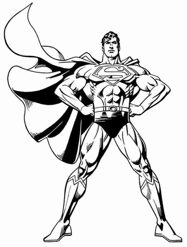 Coloriage Super Man  vectoriel dessin  gratuit  imprimer 