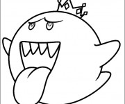 Coloriage Boo L'ennemi de  Super Mario