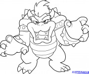 Coloriage Bowser qui fait peur