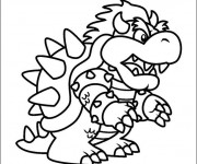 Coloriage Bowser stylis&eacute; &agrave; t&eacute;l&eacute;charger
