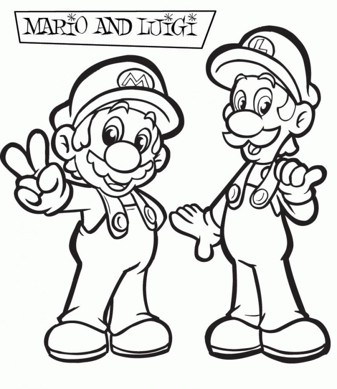 Coloriage et dessins gratuits Dessin Mario et Luigi à imprimer
