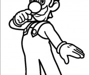 Coloriage Luigi simple