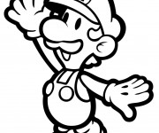 Coloriage et dessins gratuit Luigi simple à colorier à imprimer
