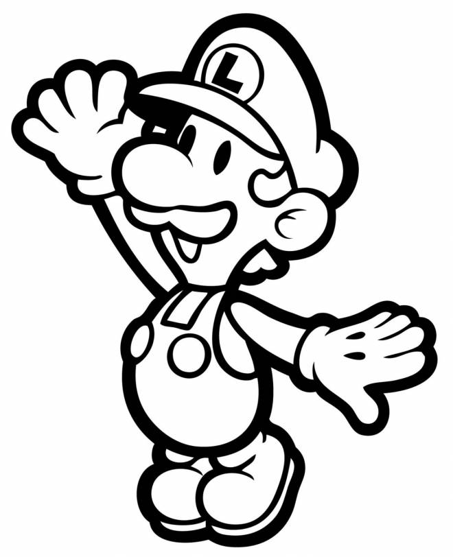Coloriage et dessins gratuits Luigi simple à colorier à imprimer