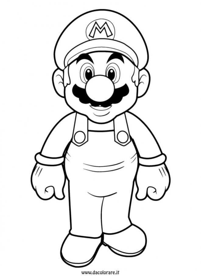 Coloriage Portrait De Super Mario Dessin Gratuit à Imprimer