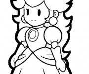 Coloriage Princesse Peach vecteur