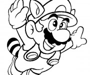 Coloriage Super Mario en vol