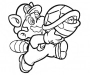 Coloriage Super Mario et Kopp Troopa