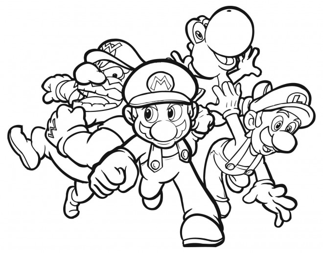 Coloriage et dessins gratuits Super Mario et ses amis à imprimer