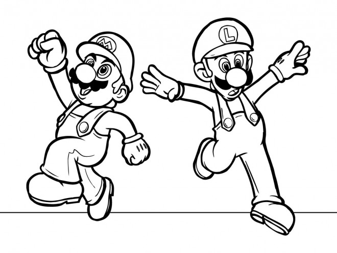 Coloriage et dessins gratuits Super Mario  facile à imprimer