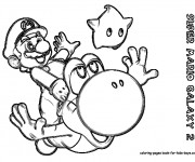 Coloriage Super Mario Galaxy  au crayon