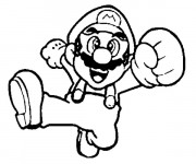Coloriage Super Mario heureux