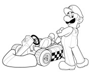 Coloriage et dessins gratuit Super Mario Kart à imprimer
