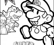 Coloriage Super Mario Logo