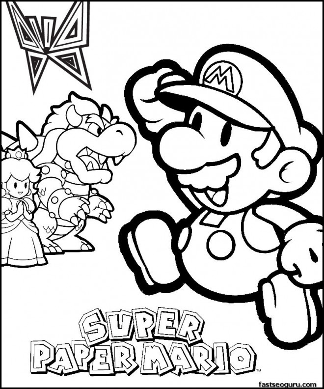 Coloriage et dessins gratuits Super Mario Logo à imprimer