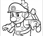 Coloriage Super Mario vecteur à colorier