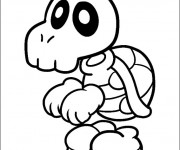 Coloriage Tortue Koopa Troopa humoristique