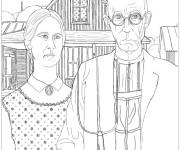 Coloriage &OElig;uvre d'Artiste c&eacute;l&egrave;bre