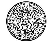 Coloriage &oelig;uvre de Keith Haring