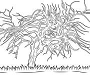 Coloriage &OElig;uvre L'arbre rouge de Piet Mondrian