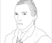 Coloriage Autoportrait amateur de Van Gogh