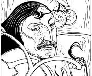 Coloriage Autoportrait avec le Halo Paul Gauguin