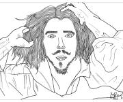 Coloriage Autoportrait courbet par valentin