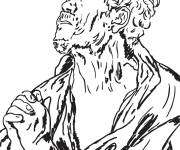 Coloriage Autoportrait d'ap&ocirc;tre par Jacob Jordaens