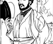 Coloriage Autoportrait de Edgar Degas