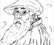 Coloriage Autoportrait r&eacute;aliste de Camille Pissarro