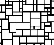 Coloriage et dessins gratuit Composition de plans de couleur claire avec contours gris à imprimer
