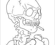 Coloriage Cr&acirc;ne avec une cigarette allum&eacute;e de Van Gogh